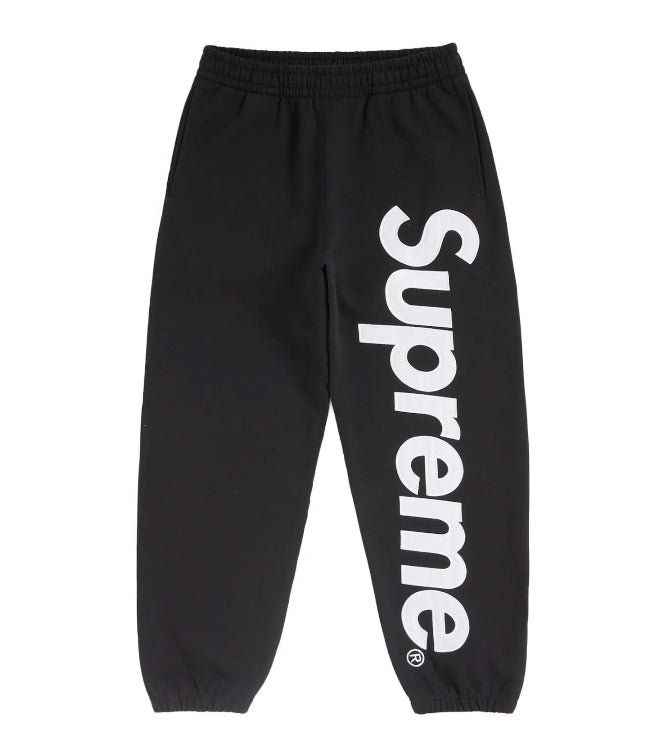 Supreme Satin Applique Sweatpant ‘Black’