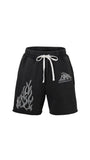Godmade Logo Washed Black Shorts