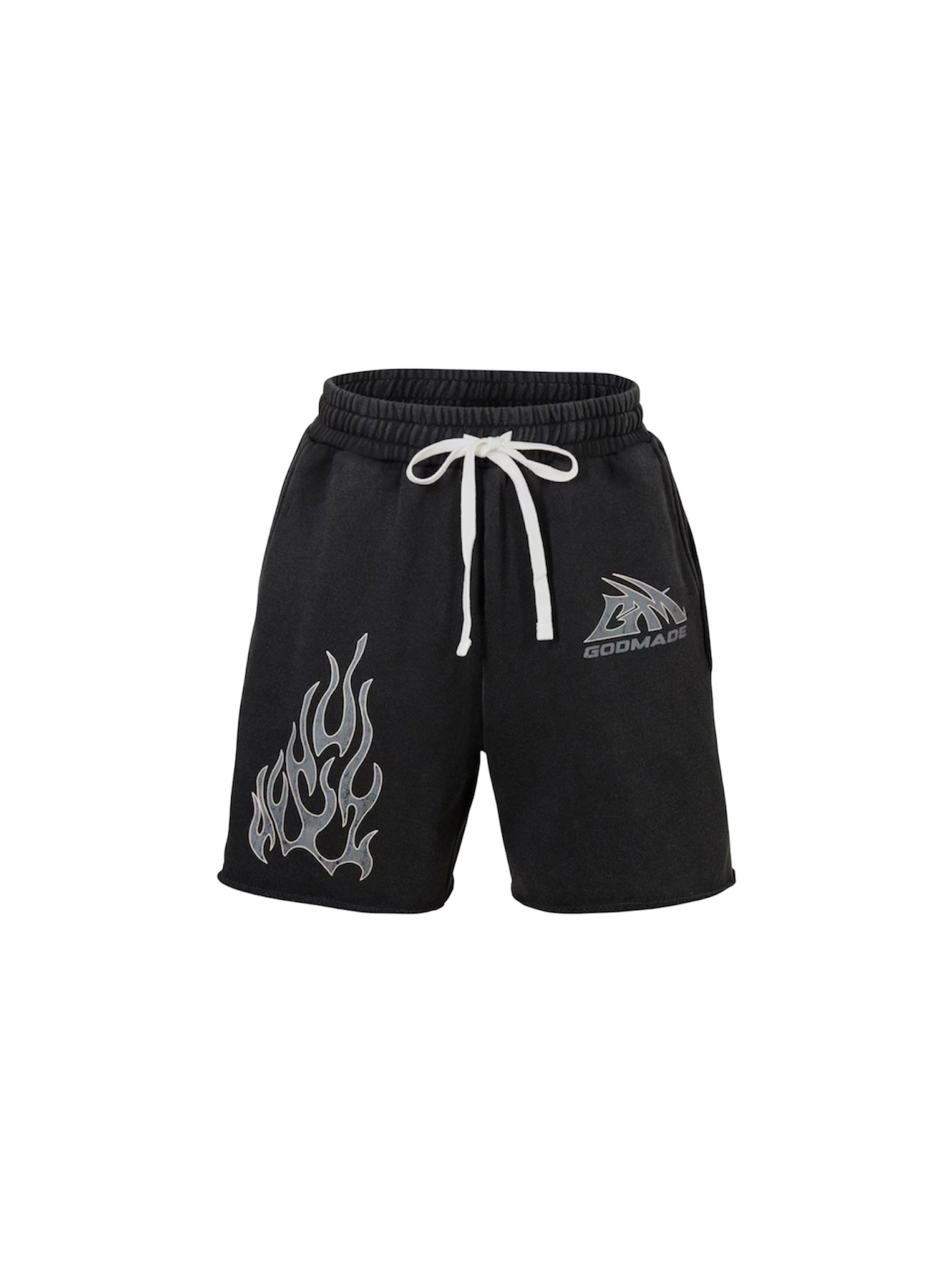 Godmade Logo Washed Black Shorts