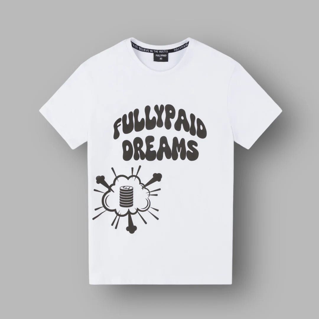 Fully Paid White Black Dreams Tee