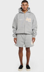 Annie Hood College Zip Up Grey