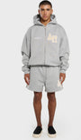 Annie Hood College Zip Up Grey