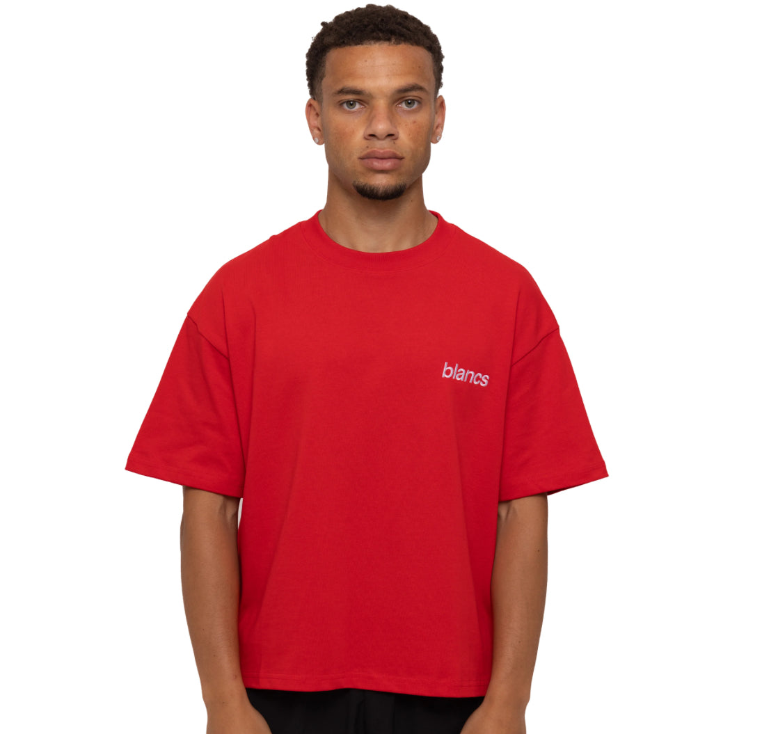 BLANCS Classic Logo T-Shirt “Red”, alternate view 2