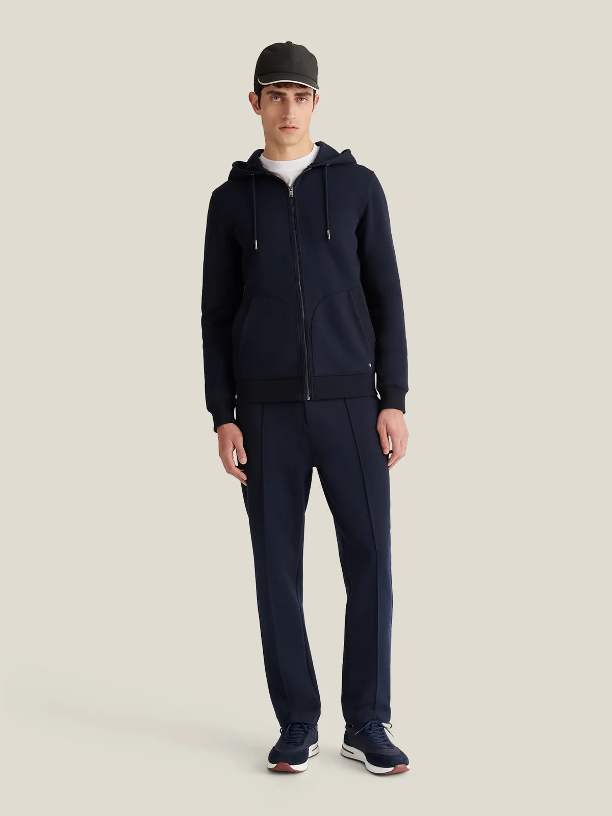 PECKHAM RYE Riva Zip Hooded Jacket in Navy