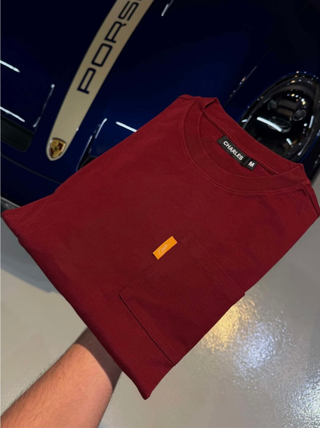 STUDIO BY CHARLES LONG SLEEVE BURGUNDY