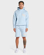 Annie Hood College Logo Baby Blue Pullover