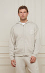 Belier Grey Mohair Knit Hoodie
