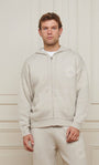 Belier Grey Mohair Knit Hoodie