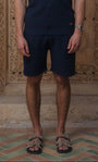 Belier Alfonso Navy Knit Shorts