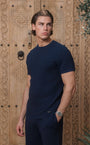 Belier Alfonso Navy Knit T Shirt