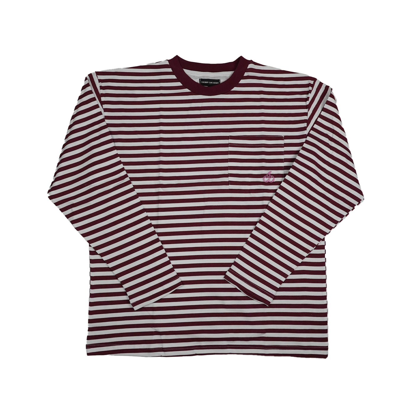 Cherry Location Striped Longsleeve T Shirt