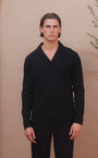Belier Hassan Seersucker L/S Shirt - Black