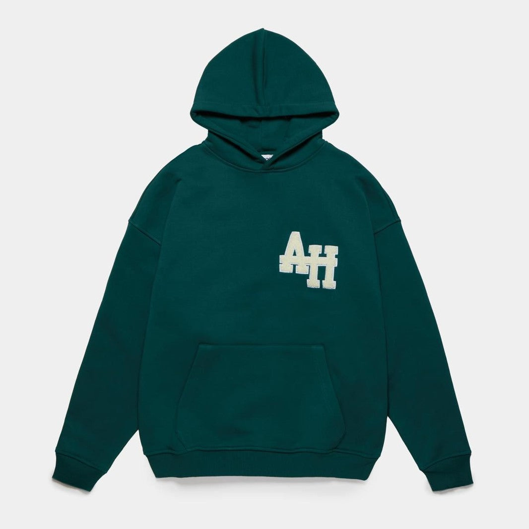 Annie Hood College Logo Hoody Forest Green