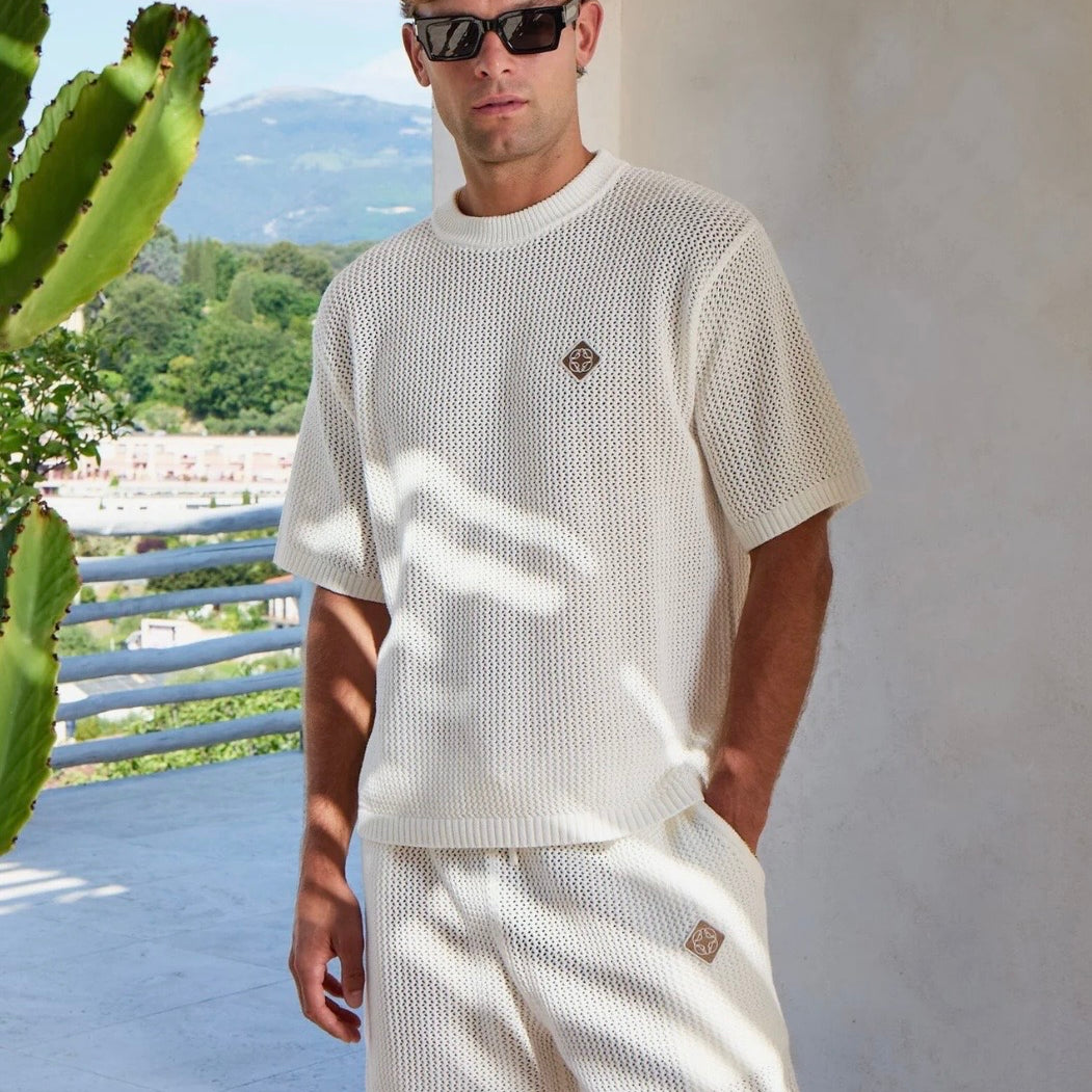BELIER LEON CROCHET T SHIRT WHITE