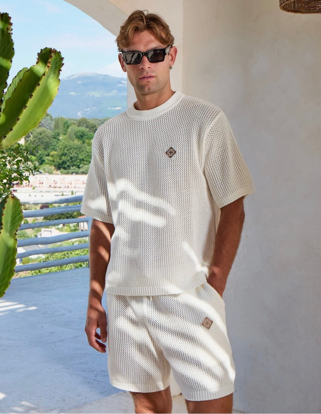 Belier Leon Crochet T Shirt White