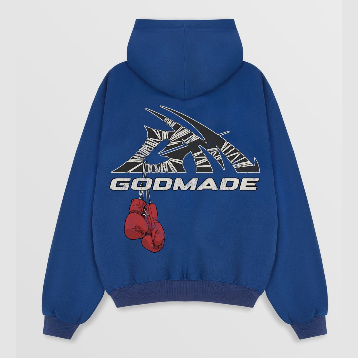 Godmade Wrapped Logo Hoodie Washed Blue, alternate view 2