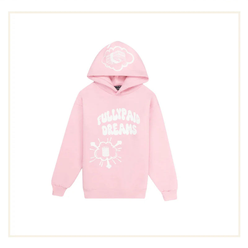 Fully Paid Dreams Hoodie Pink/White