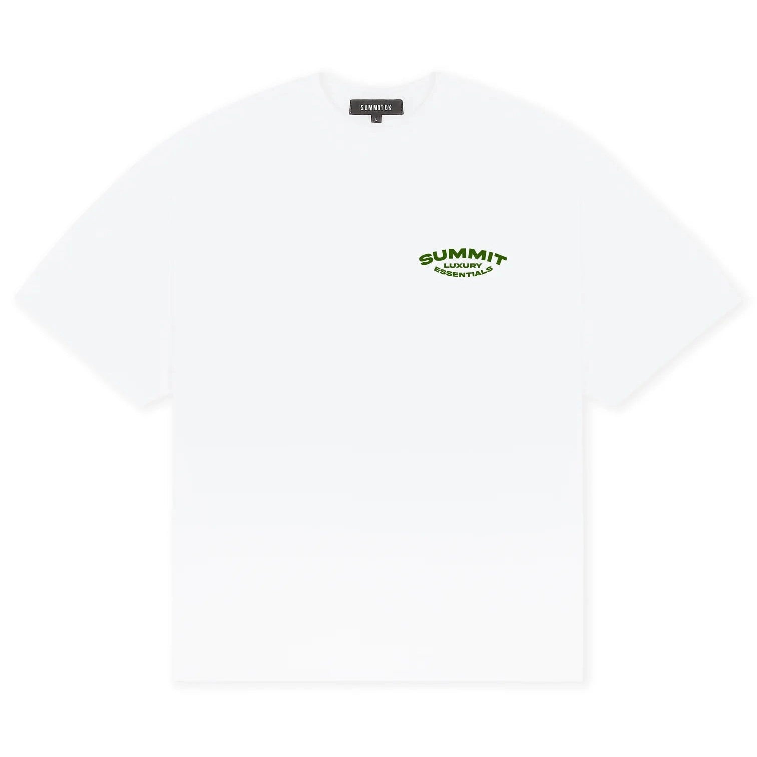 Summit Luxury Essentials T Shirt (White/Green)