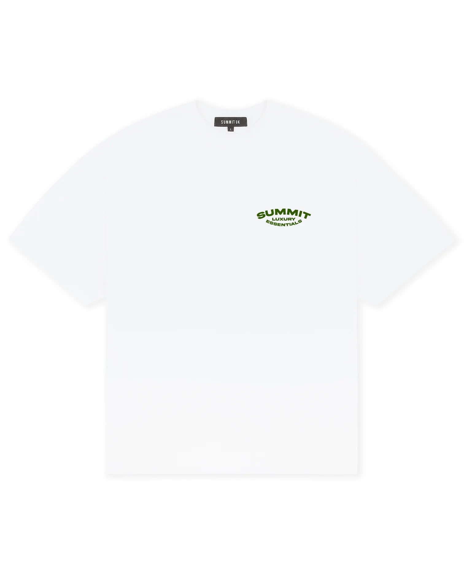 Summit Luxury Essentials T Shirt (White/Green)