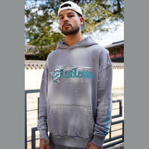 Last Lesson Flame Hoodie Grey