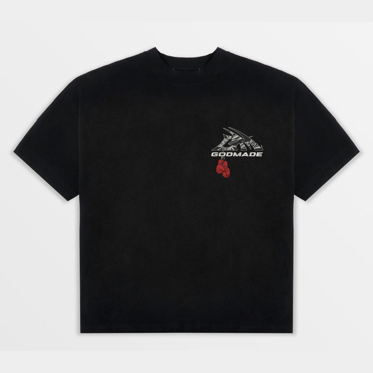 GODMADE WRAPPED LOGO - WASHED BLACK T-SHIRT