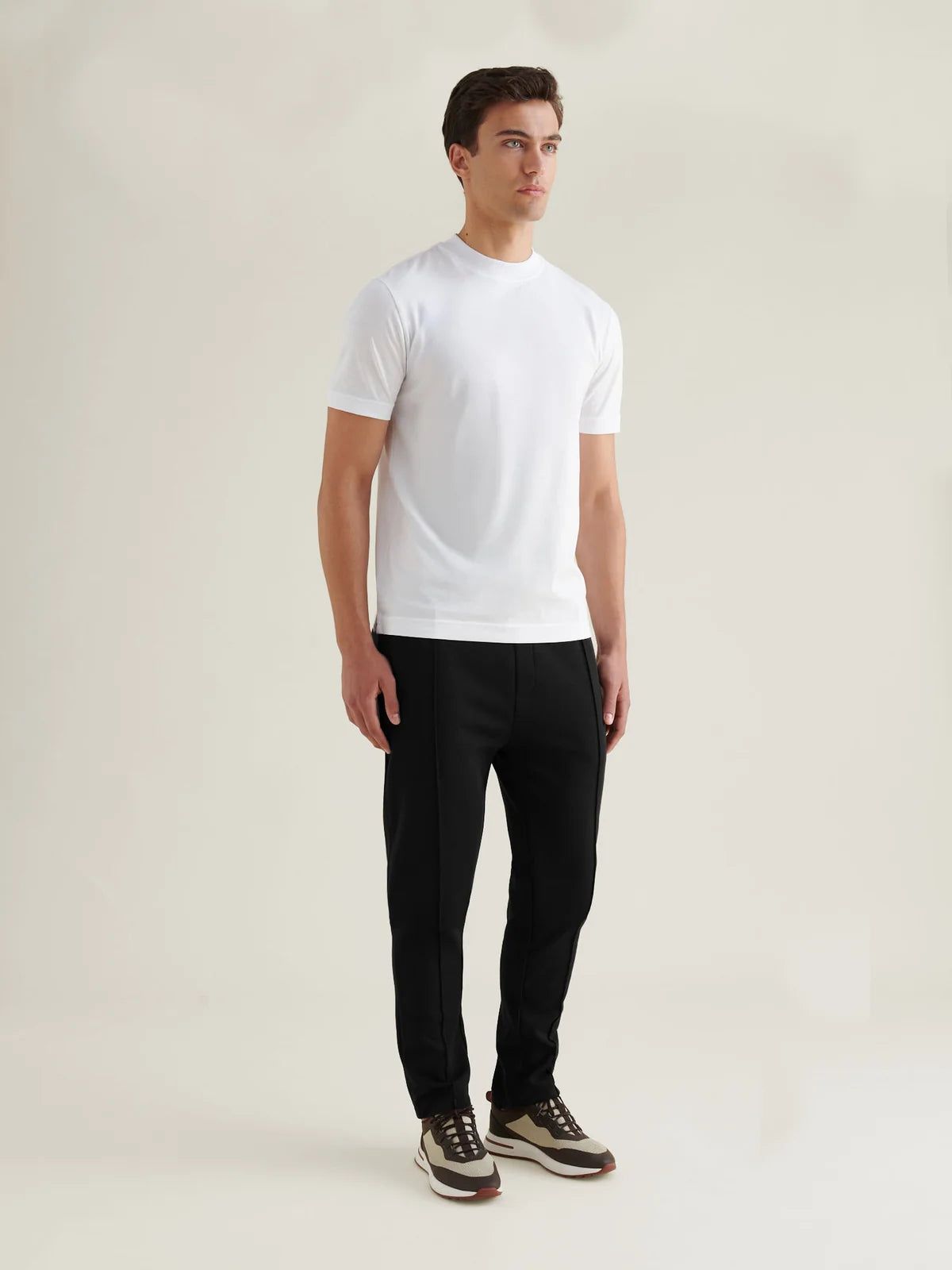 PECKHAM RYE RIVER JERSEY INTERLOCK TROUSER IN BLACK