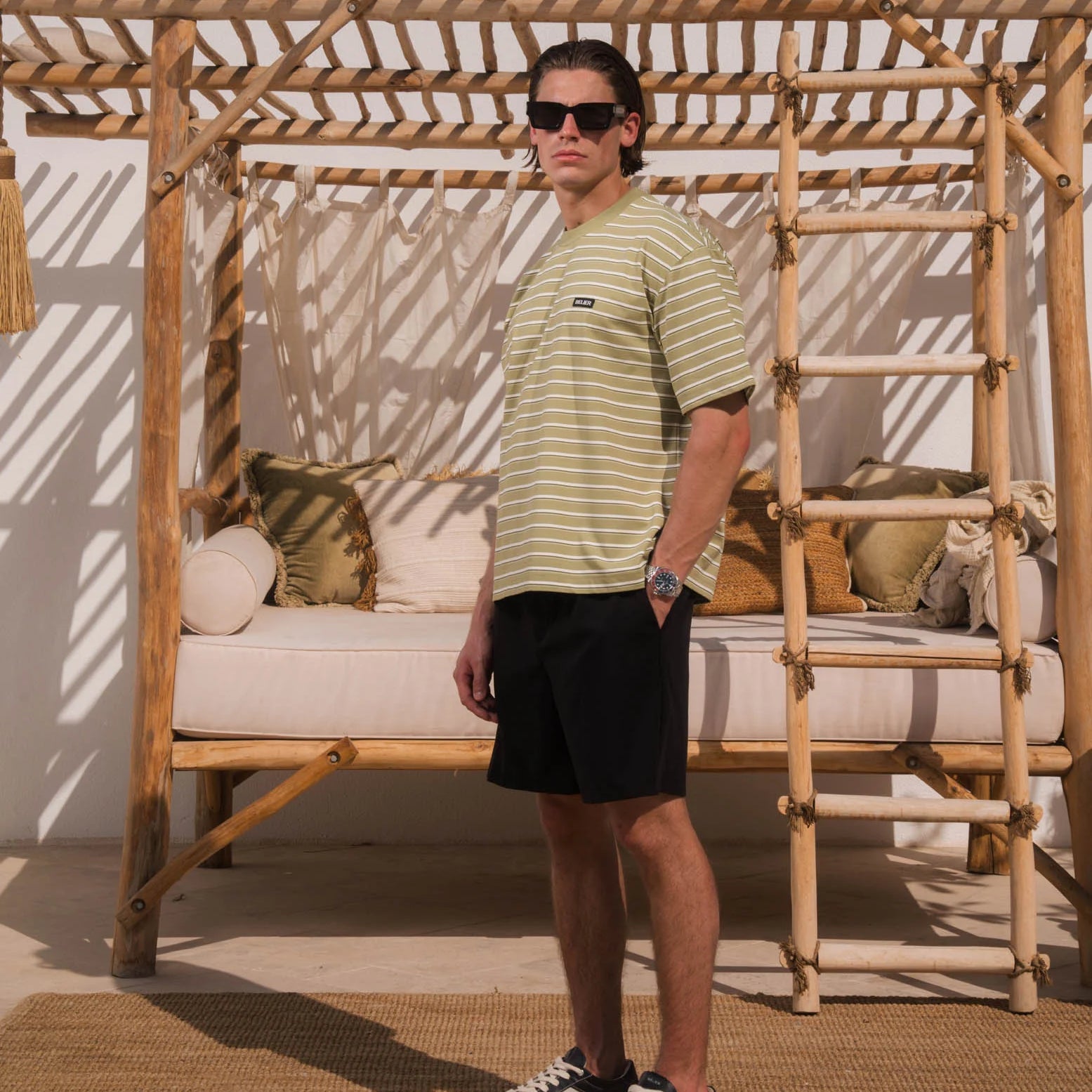 Belier Earl Pique Olive T Shirt
