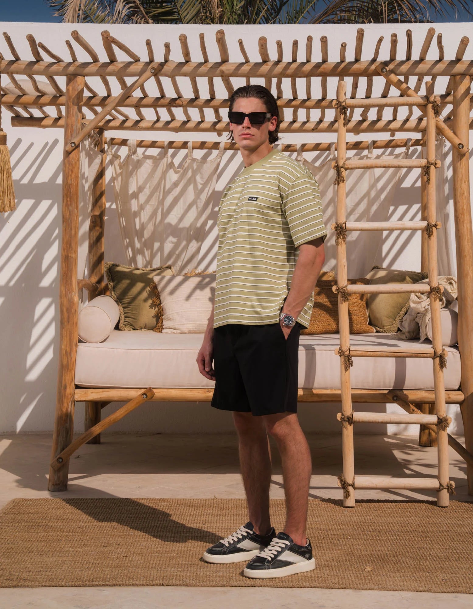Belier Earl Pique Olive T Shirt
