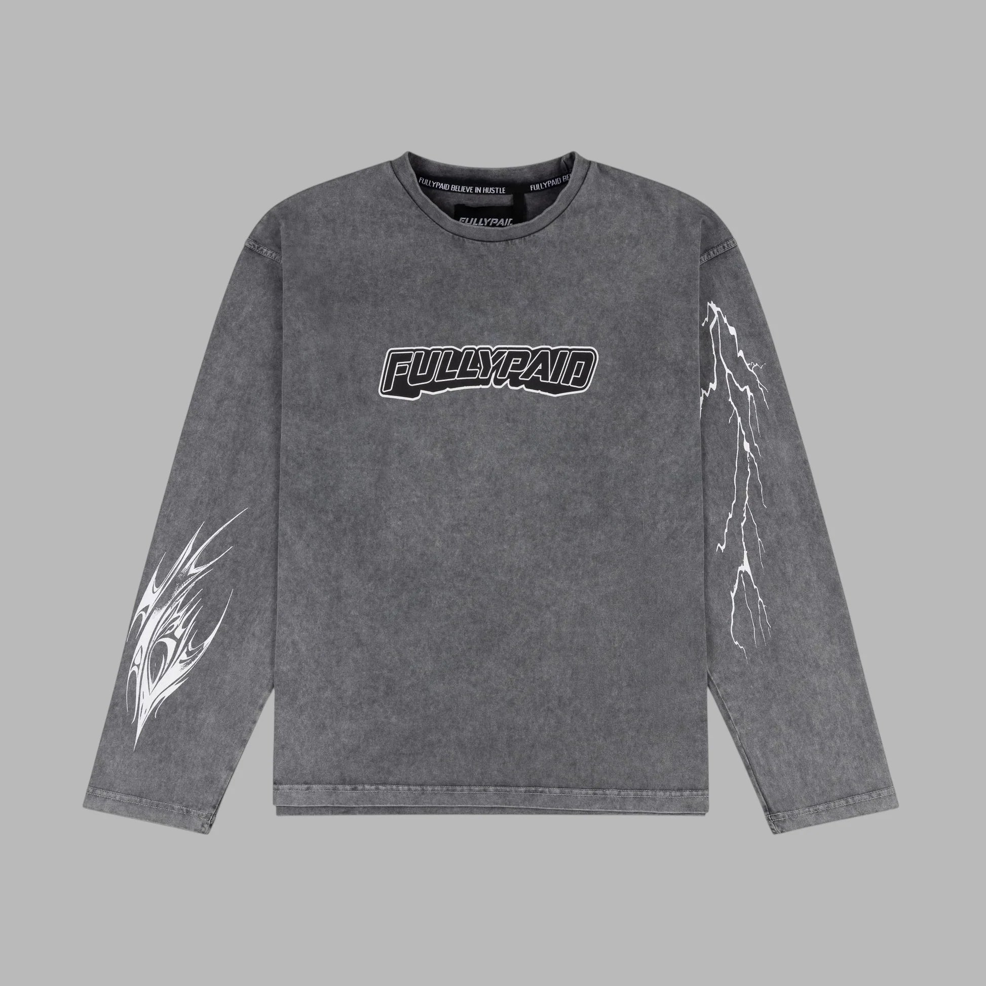 Fully Paid Acid Wash Long Sleeve T Shirt