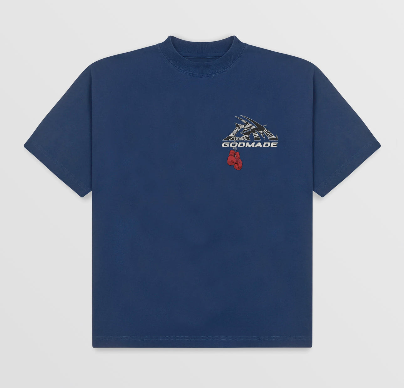 GODMADE WRAPPED LOGO - WASHED BLUE  T-SHIRT