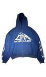 GODMADE LOGO WASHED BLUE ZIP HOODIE