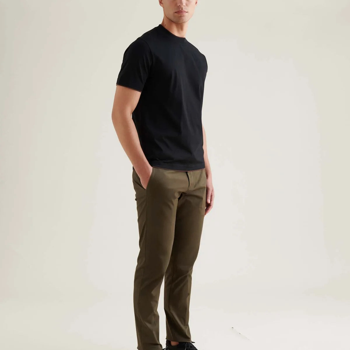 PECKHAM RYE Burlington Double Layer T-Shirt in Black