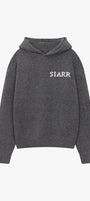 Siarr Charcoal Knit Hoodie