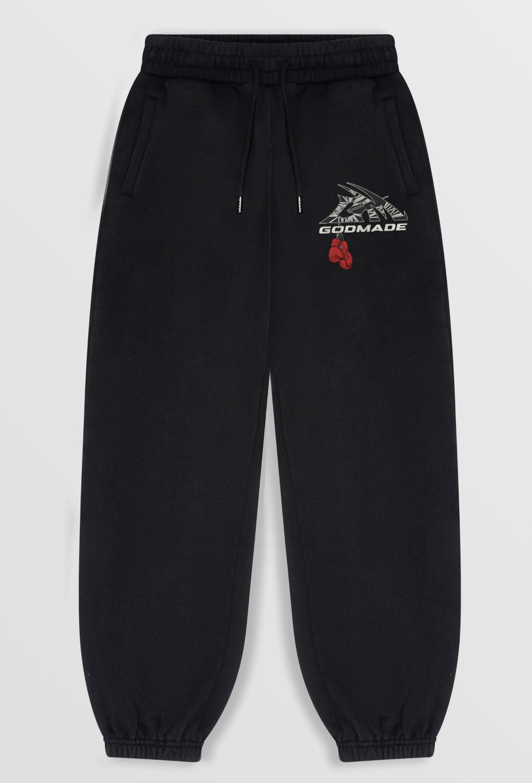 Godmade Wrapped Logo Sweatpants Washed Black