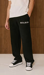 Belier Intarsia Knit Sweatpants Black