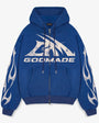Godmade Logo Washed Blue Zip Hoodie