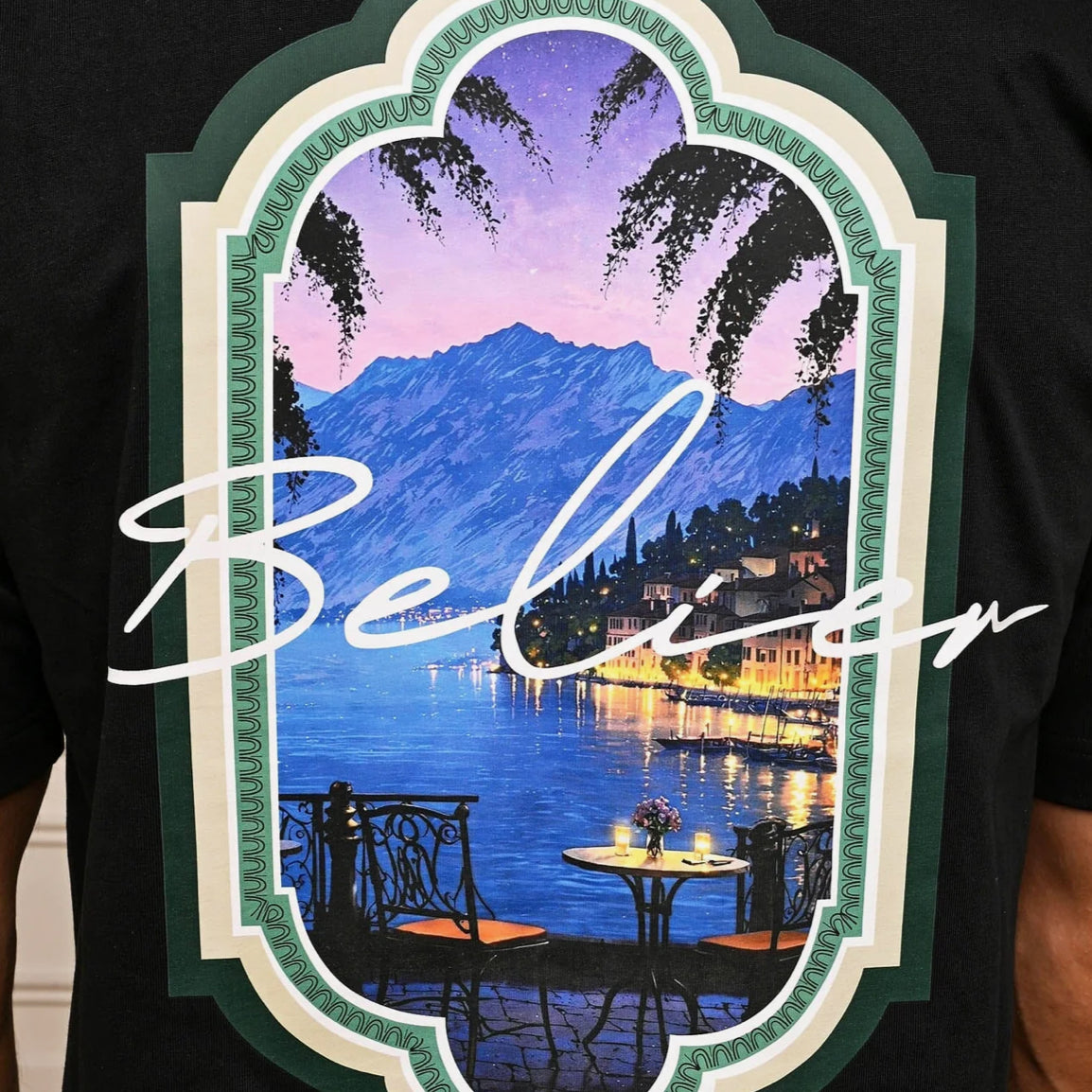 Belier Black Riviera View T Shirt, alternate view 2