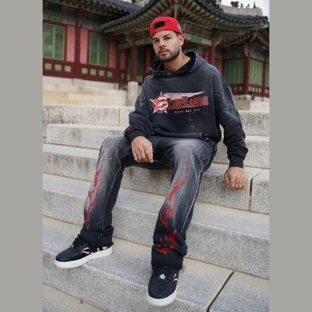 Last Lesson Black Flame Hoodie, alternate view 2