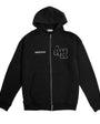 Annie Hood College Zip Up Hoodie ‘Black/White’