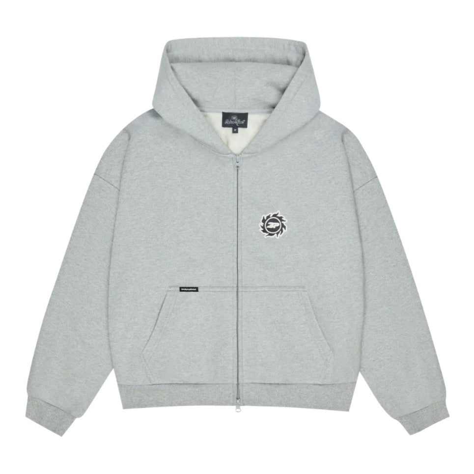 Broken Planet Sun Zip Up Hoodie ‘Grey’