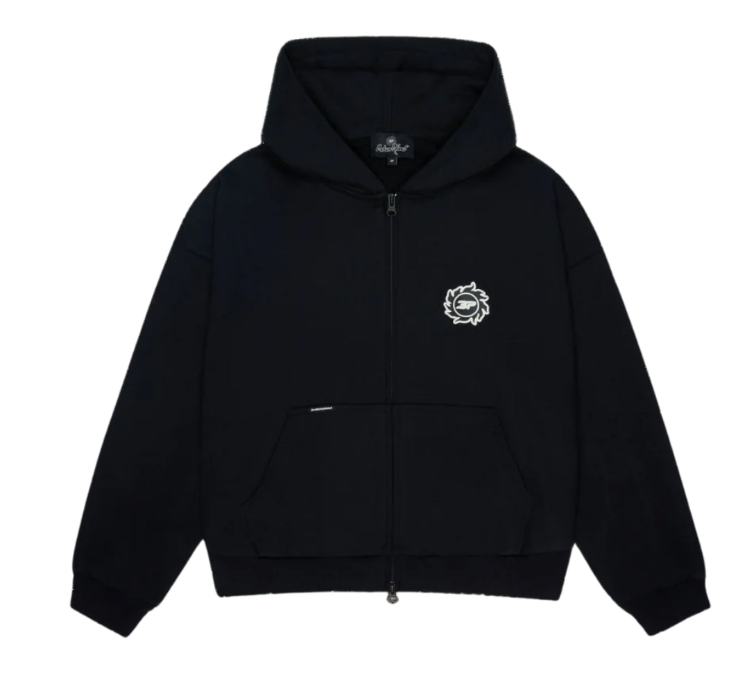 Broken Planet Sun Zip Up Hoodie ‘Black’