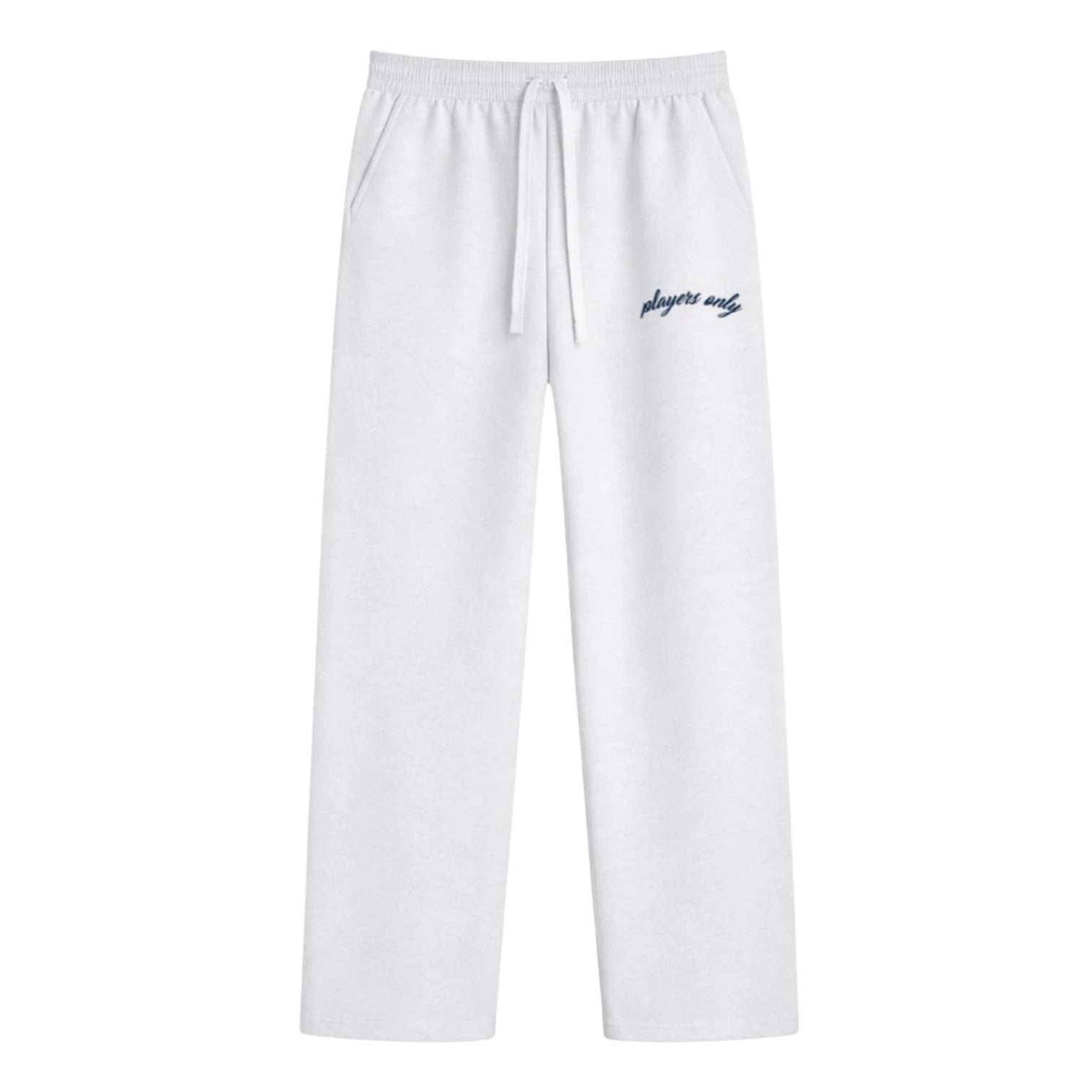 PLAYERS ONLY ASH GREY EMBROIDERED PANTS