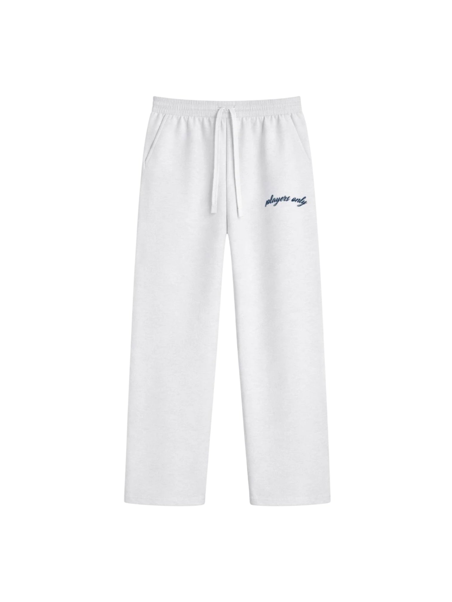 PLAYERS ONLY ASH GREY EMBROIDERED PANTS