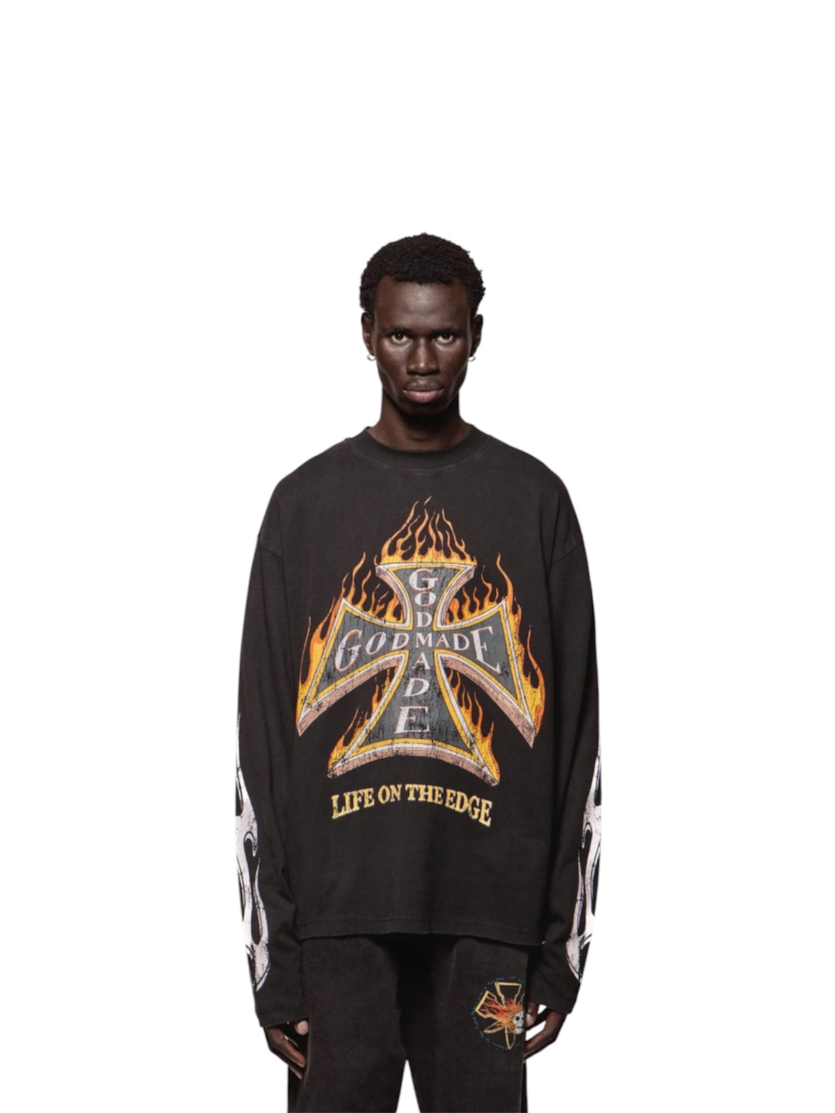 GODMADE IGNITION LONG SLEEVE - WASHED BLACK