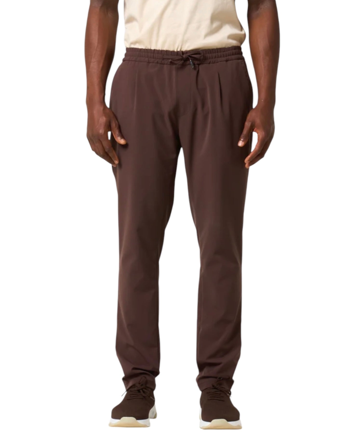 Loiano Slim Fit Tech Trousers Brown