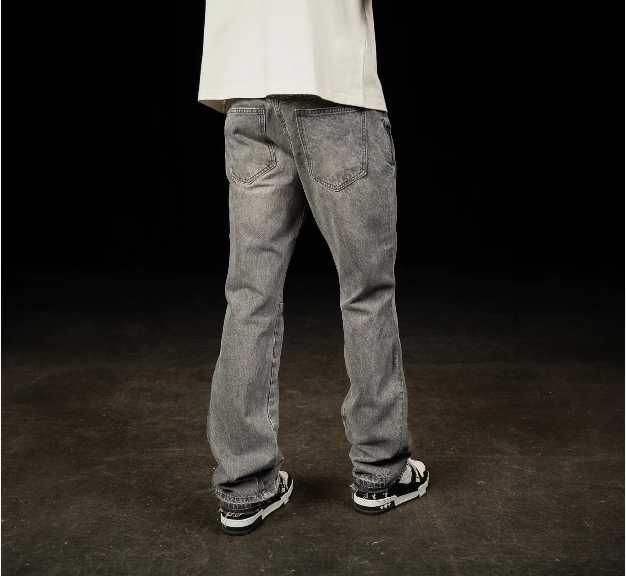 Siarr Flared Jeans Triple Grey