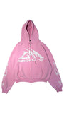 Godmade Logo Washed Pink Zip Hoodie