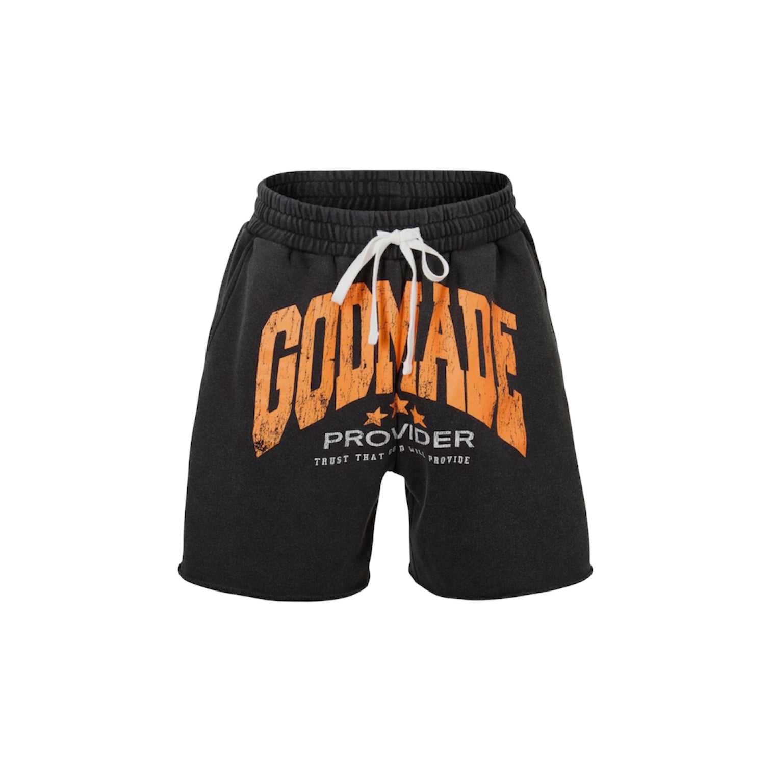 GODMADE PROVIDER WASHED BLACK SHORTS