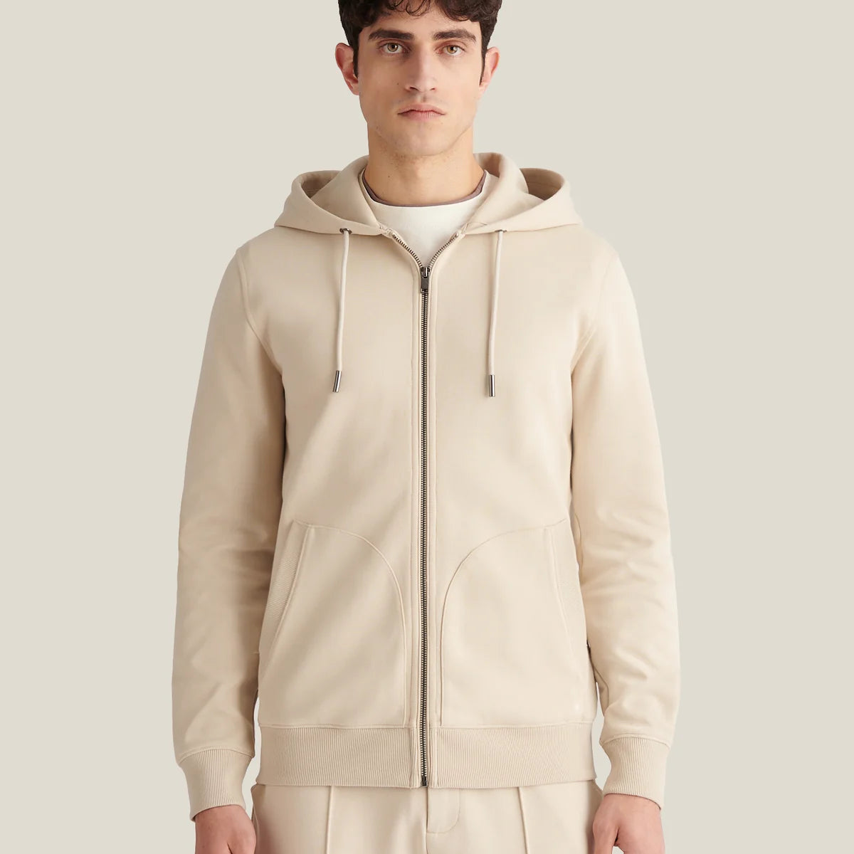 PECKHAM RYE Riva Zip Hooded Jacket in Peyote