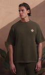Belier Leon Crochet T Shirt Olive